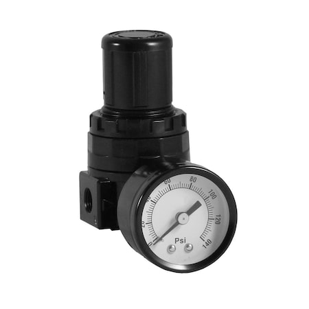 Bimba Mfg Co Bimba-Mead Mini Regulator MSR200-08, Relieving / Press-To-Lock Adj Knob, 1/4" NPT MSR200-08